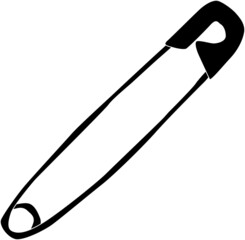 閉じたクリップピンのシルエット