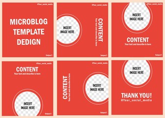 Naklejka premium Microblog template design with vector file for your social media content.