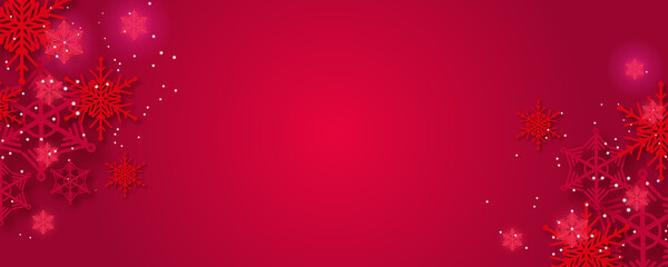 Christmas background, banner, frame, header, background or greeting card design. Vector Illustration