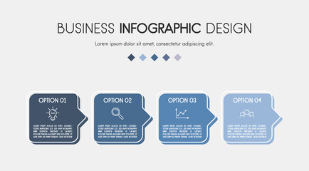 Infograph with business icons. Vector