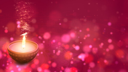 Fototapeta na wymiar Diwali, Deepavali or Dipawali the popular Hindu festivals of lights, symbolizes the spiritual 