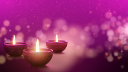 Diwali, Deepavali or Dipawali the popular Hindu festivals of lights, symbolizes the spiritual "victory of light over darkness, good over evil, and knowledge over ignorance, background decoration