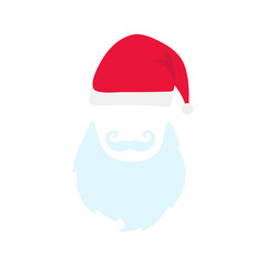 Vintage Santa Claus beard design vector. Christmas party decorations