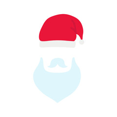 Vintage Santa Claus beard design vector. Christmas party decorations