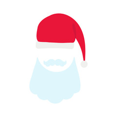 Vintage Santa Claus beard design vector. Christmas party decorations