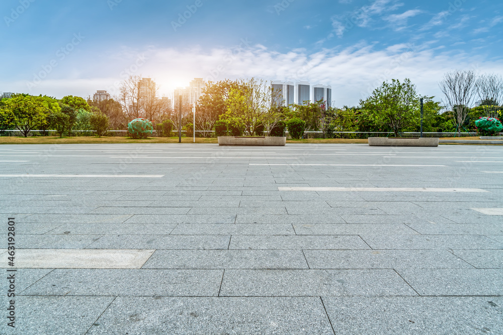 Canvas Prints Fuzhou city square and modern buildings