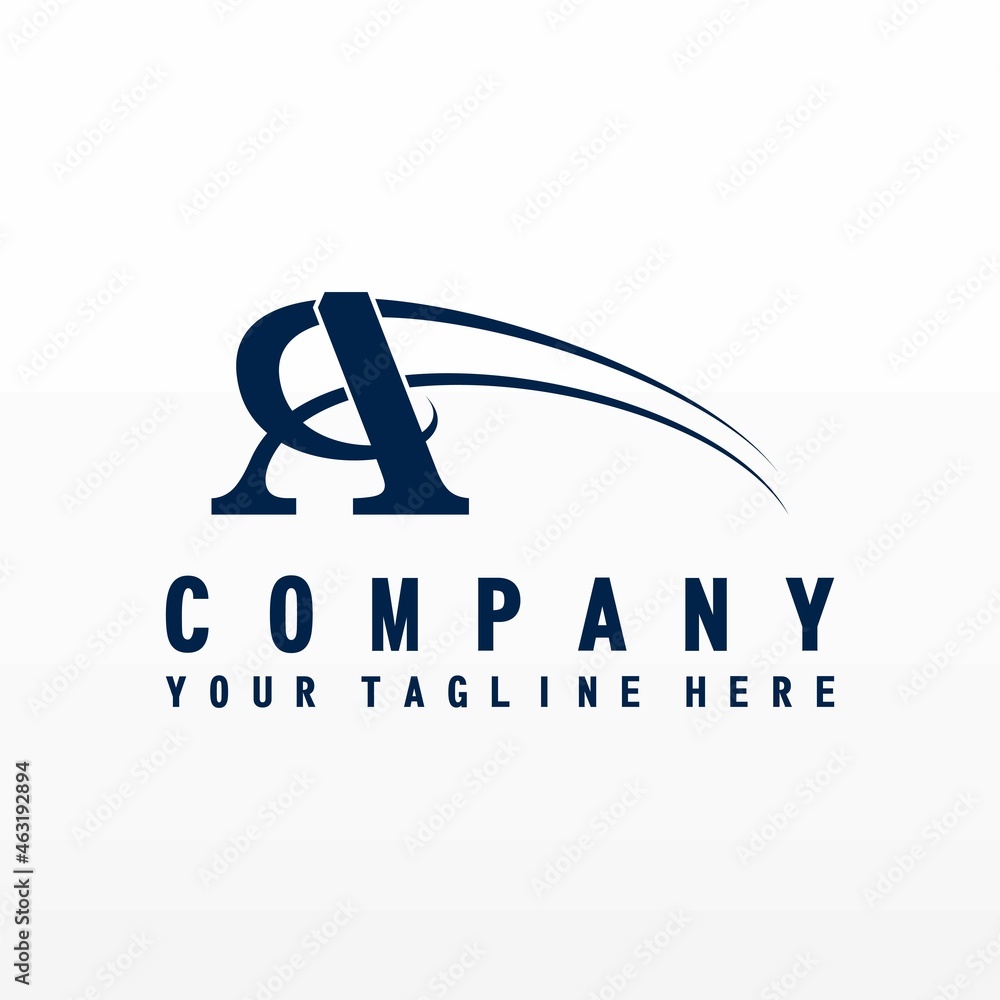 Fototapete letter or word a serif font with speed image graphic iconlogo design abstract concept vector stock. 