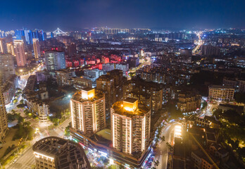 Obraz premium City night view of Fuzhou City, Fujian Province, China