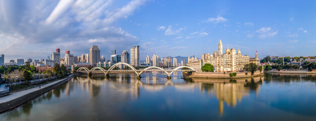 Fototapeta na wymiar Cityscape of Fuzhou City, Fujian Province, China