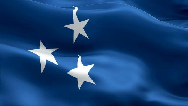 NAU flag video waving in wind. Waving Flag United States Of America. US North American Union flag Waving 1080p Full HD footage. USA America country flags video news. USA NAU flag Closeup 1080p Full HD