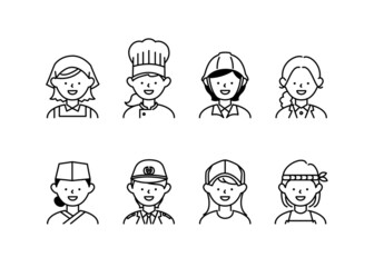 いろいろな職業の人々