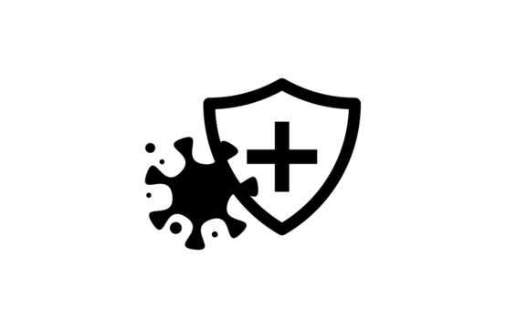 Shield Protection From Virus Corona, Concept antivirus Hold The Virus COVID-19, 2019-nCoV infection
