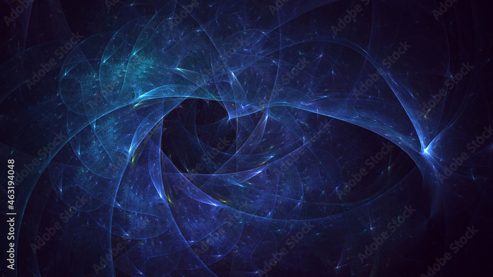 Poster 3d rendering abstract colorful fractal light background