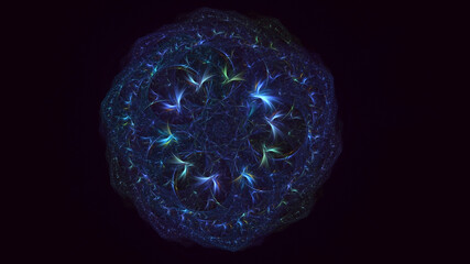 3D rendering abstract mandala fractal background