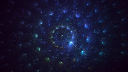 3D rendering abstract round light background