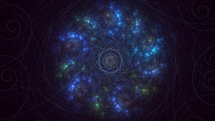 3D rendering abstract round light background