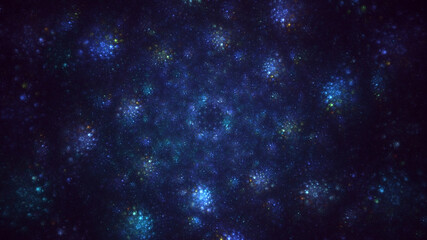 Fototapeta na wymiar 3D rendering abstract colorful fractal light background