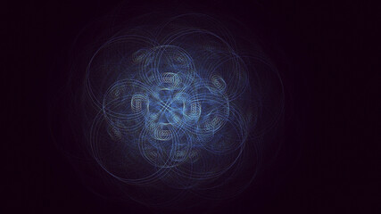 3D rendering abstract colorful fractal light background