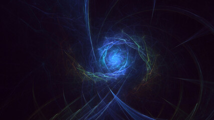 3D rendering abstract colorful fractal light background