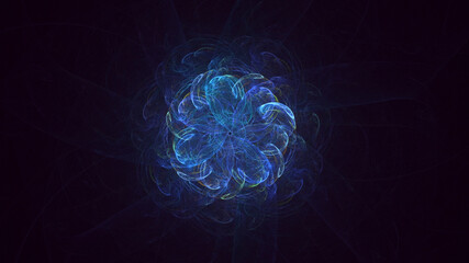 Fototapeta premium 3D rendering abstract round light background