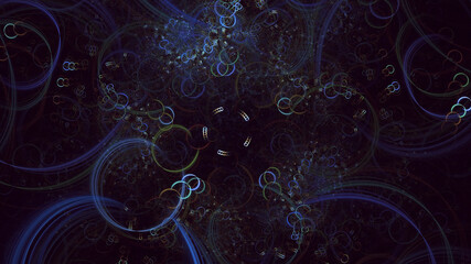 3D rendering abstract colorful fractal light background