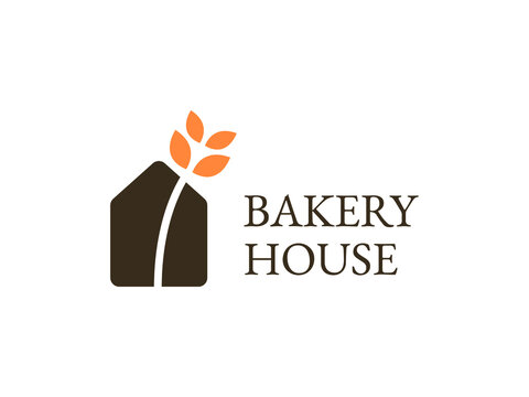 bakery house logo concept