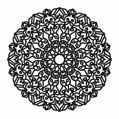 Vector round abstract circle. Mandala style