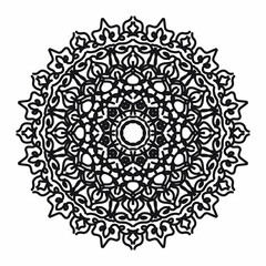 Vector round abstract circle. Mandala style