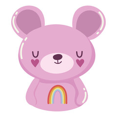 Obraz na płótnie Canvas cute pink bear