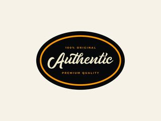 original authentic label design concept