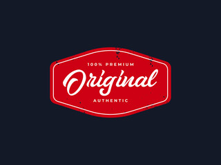 original authentic label design concept