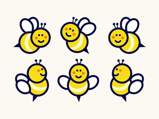 Bee natural logo design concept