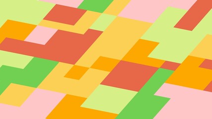 カラフルスクエア　オレンジ