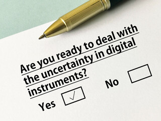 Obraz premium Questionnaire about uncertainties