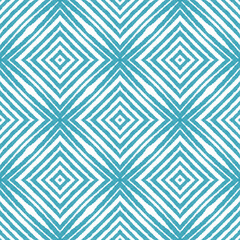 Textured stripes pattern. Turquoise symmetrical