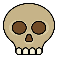Filled outline icon for skull.