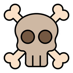 Filled outline icon for skull.