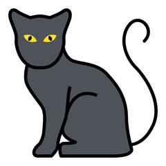 Filled outline icon for cat.