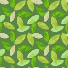 Seamless pattern illustration of leaves (vector)