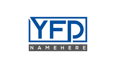 YFD creative three letters logo