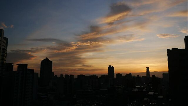 time lapse of sun rise in Kaohsiung