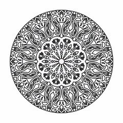 Vector round abstract circle. Luxury Mandala style.