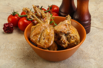 Rabbit stew in spicy sauce