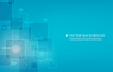 Abstract vetor geometric technology square pattern background