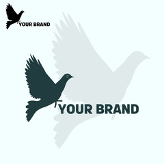 Fototapeta na wymiar Pigeon vector creative modern brand identity logo design