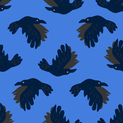 seamless background with crow