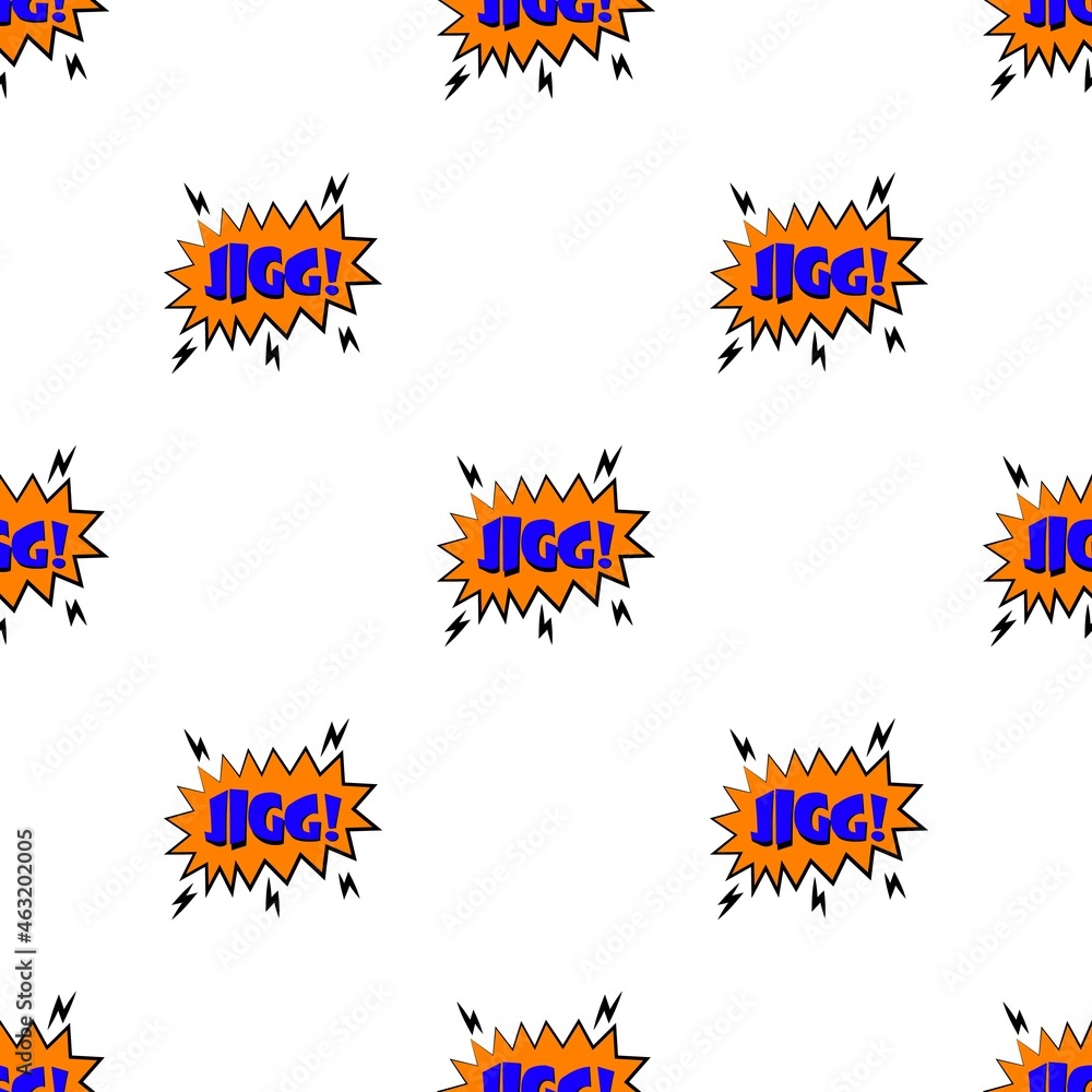 Aufkleber jigg explosion sound effect pattern seamless background texture repeat wallpaper geometric vector