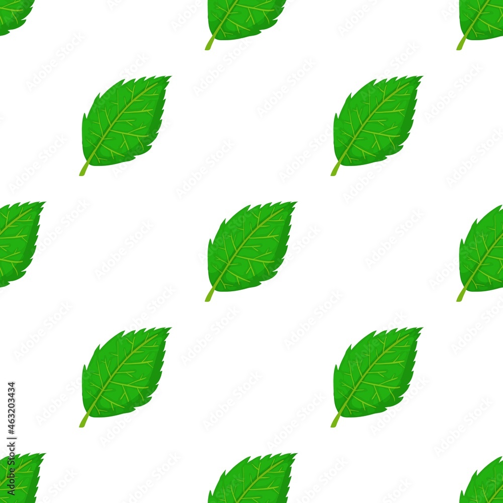 Poster birch leaf pattern seamless background texture repeat wallpaper geometric vector