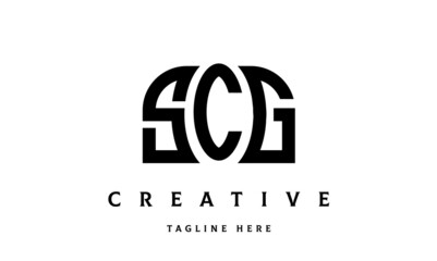 SCG creative three latter logo design	