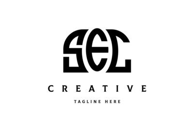 SEC creative three latter logo design	
